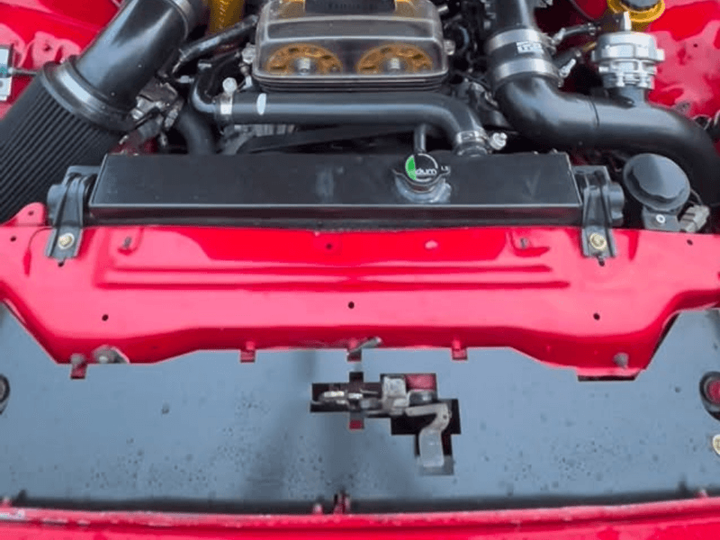 Turbocharged engine bay built at SelfMade MotorSports in Davie