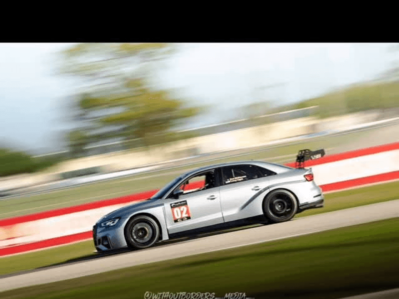 Race car on track at Sebring International Raceway